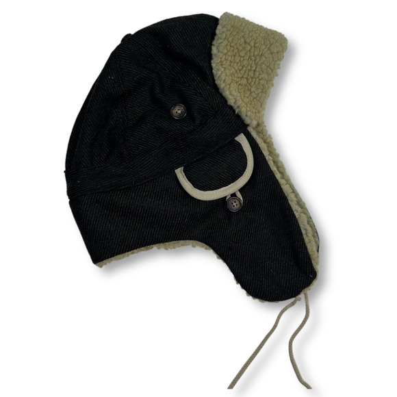 GAP Trapper Hat Winter Ear Flap Sherpa Lined Wool Blend Unisex‎ S/M - Picture 1 of 7